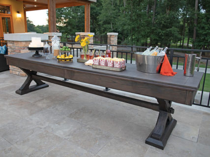 shuffleboard buffet top