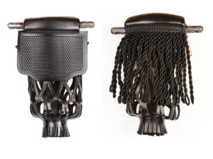 Leather Fringe And Shield Pool Pockets