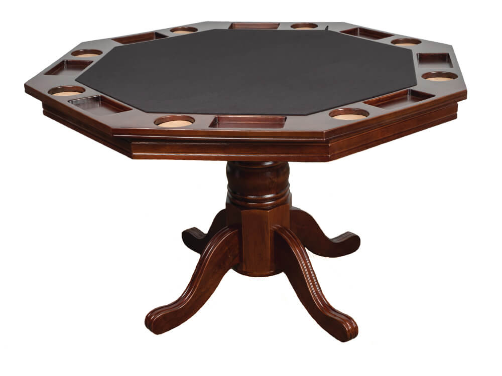 Octagonal Poker table in Espressso comp Poker Table