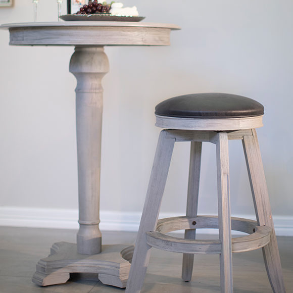 pub table and stool