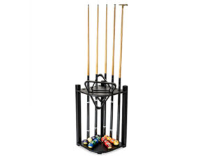 corner billiard cue storage rack