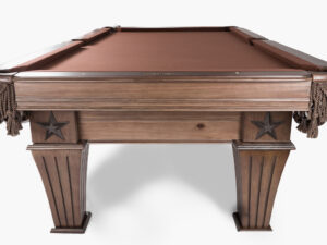 Side view of the Brittany Billiard Table in cinnamon
